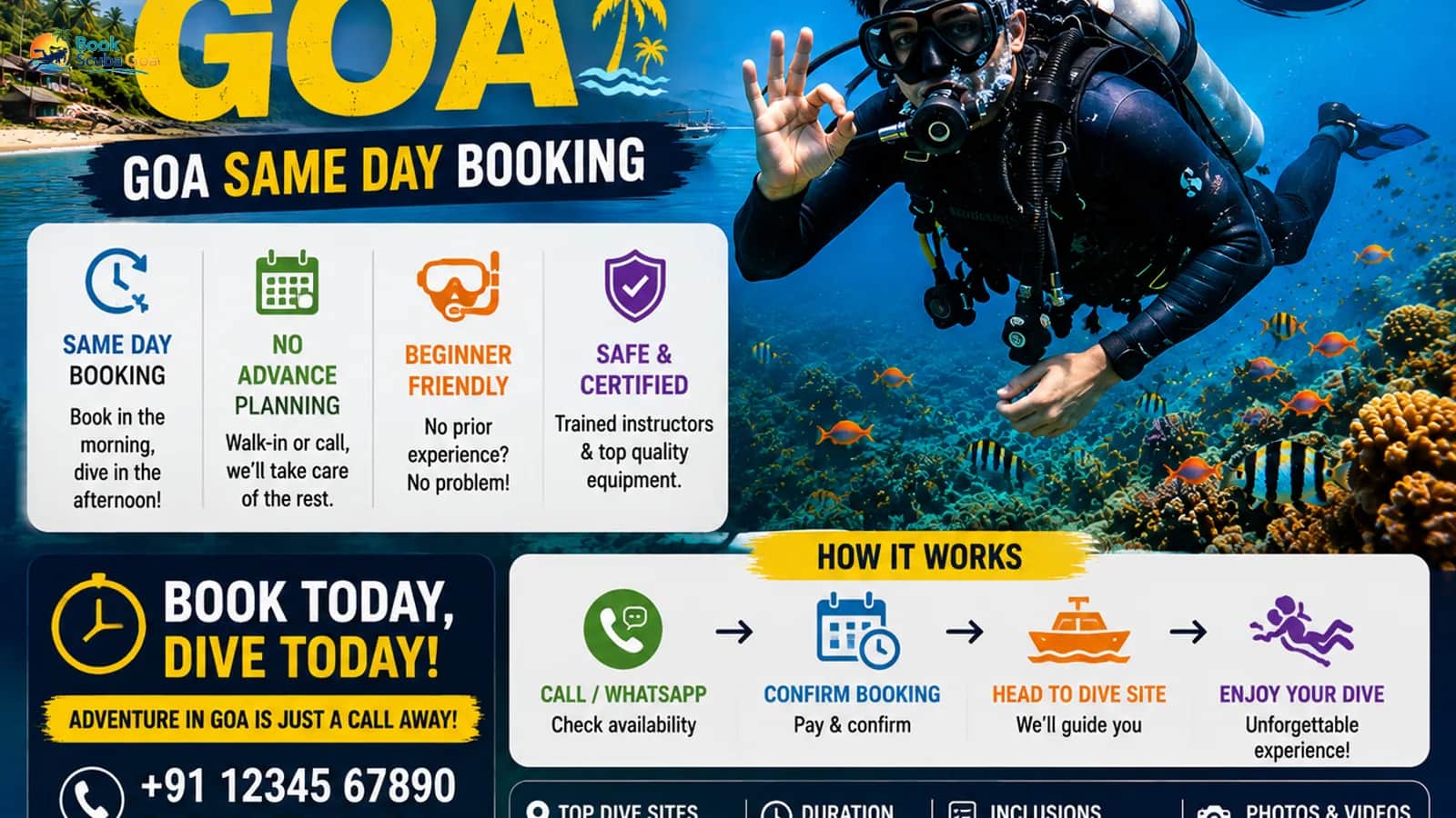 Same Day Scuba Diving in Goa: Dive into Adventure Today