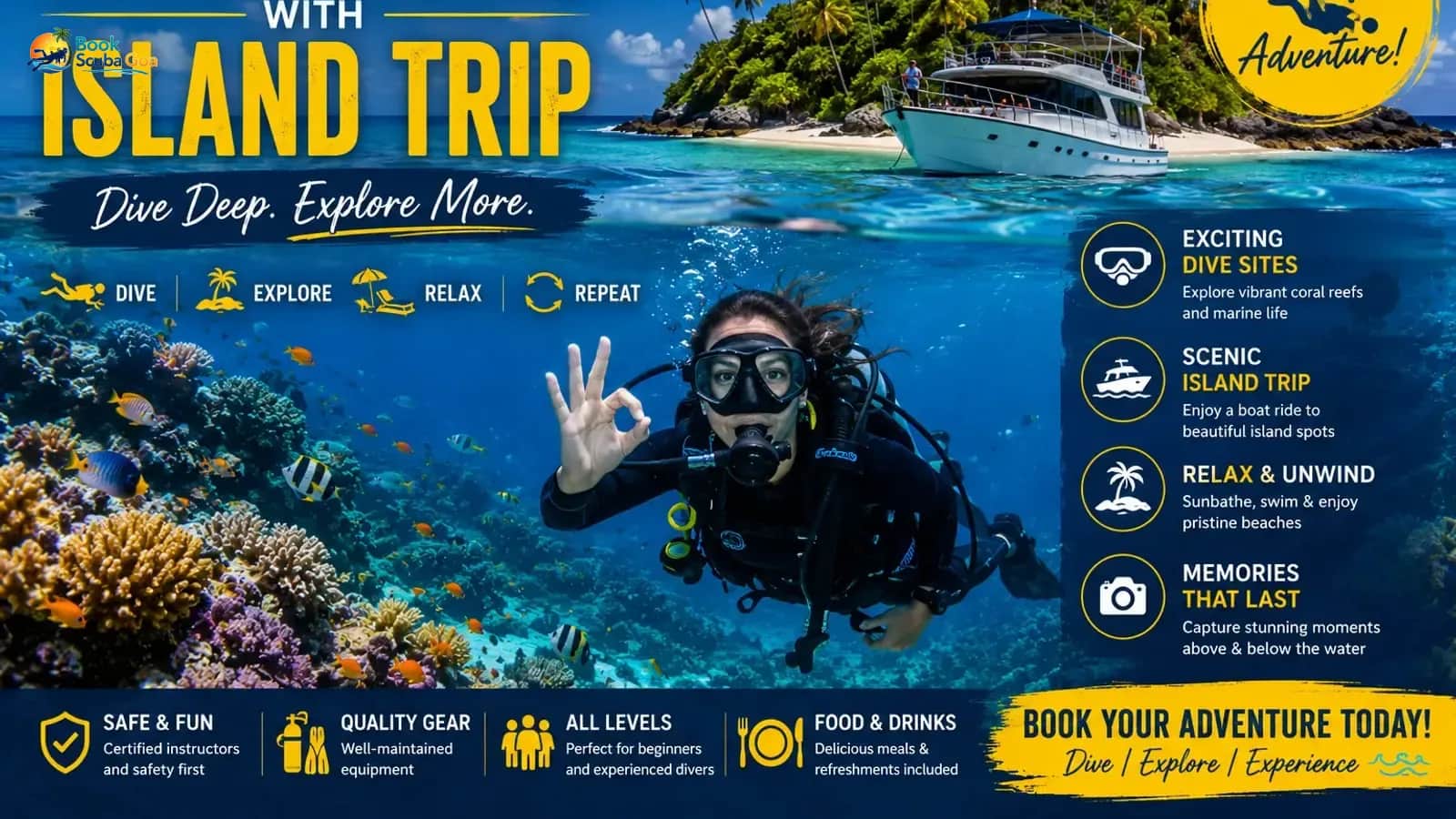 Scuba Diving with Island Trip in Goa